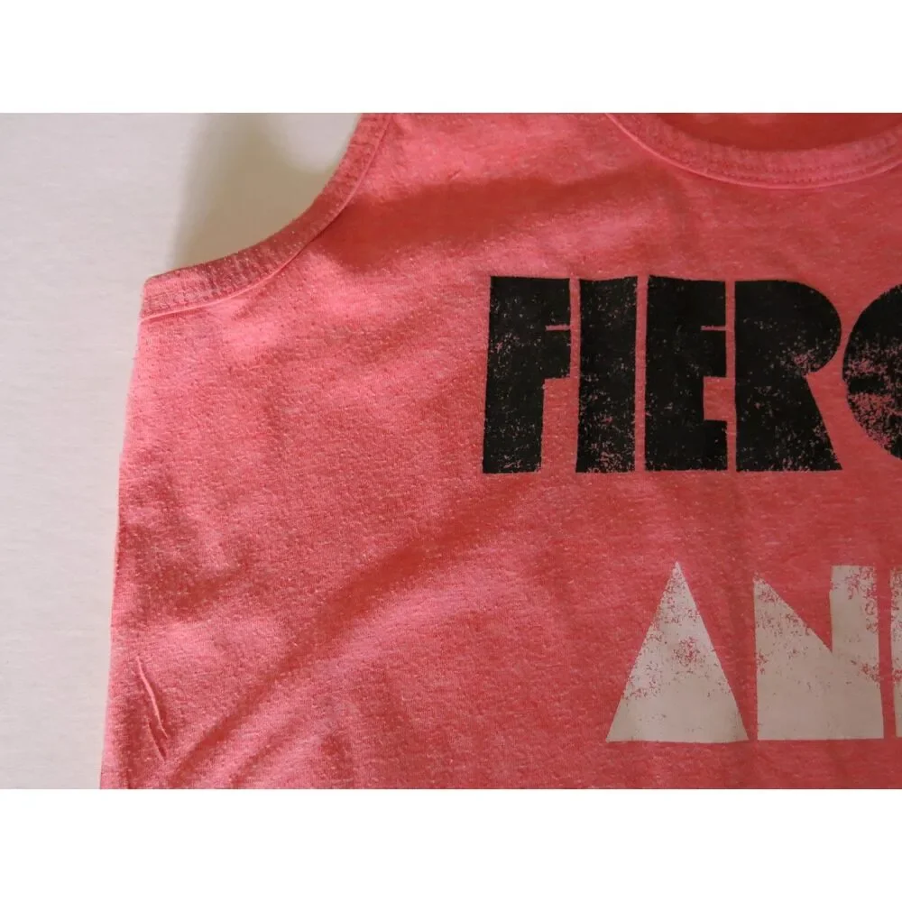 Old Navy girl tank top shirt tee graphic athletic racerback XL 14 pink gray blue